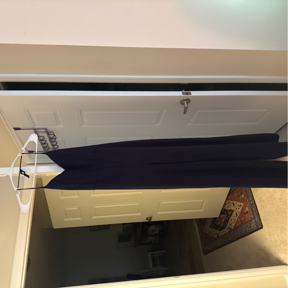 Source Unknown dark Blue Elegant Jumpsuit with V-Neckline